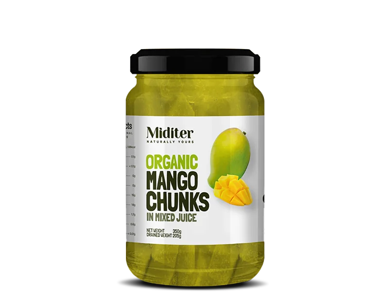 Organic Mango Chunks in Mixed Juice