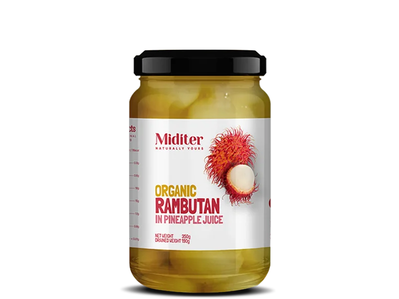 Organic Rambutan in Pineapple Juice