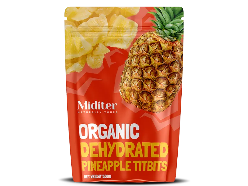 Organic Dehydrated Pineapple Titbits