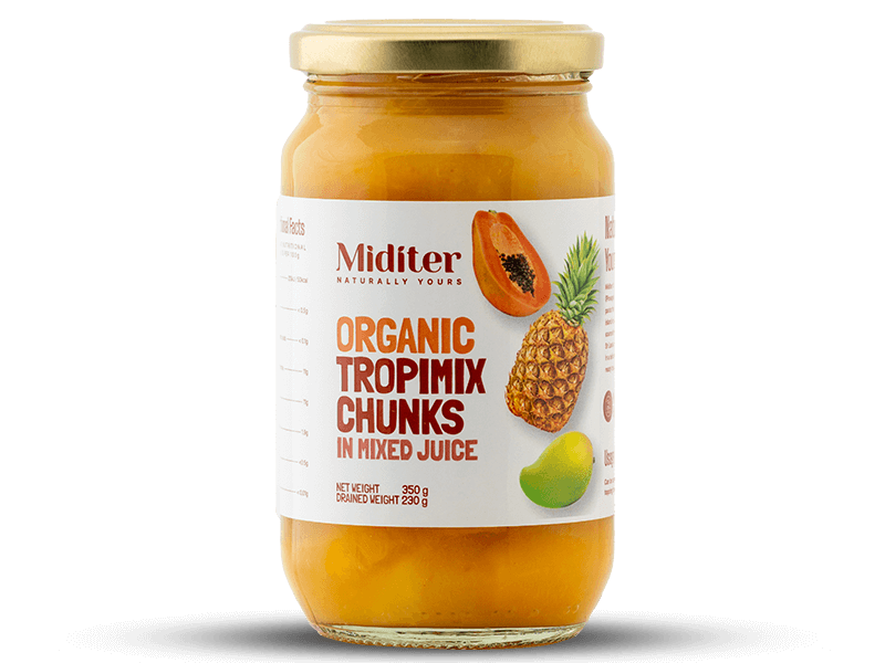 Organic Tropimix Chunks in Mixed Juice