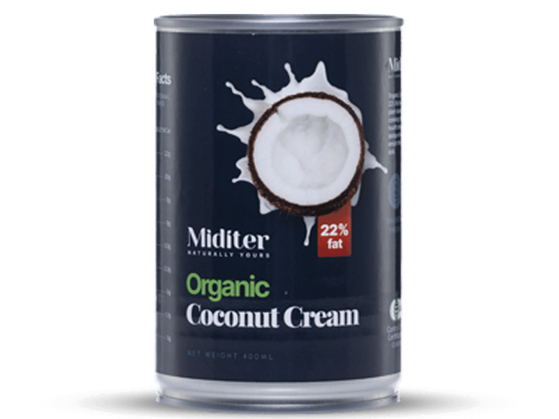 Organic coconut cream 22% fat