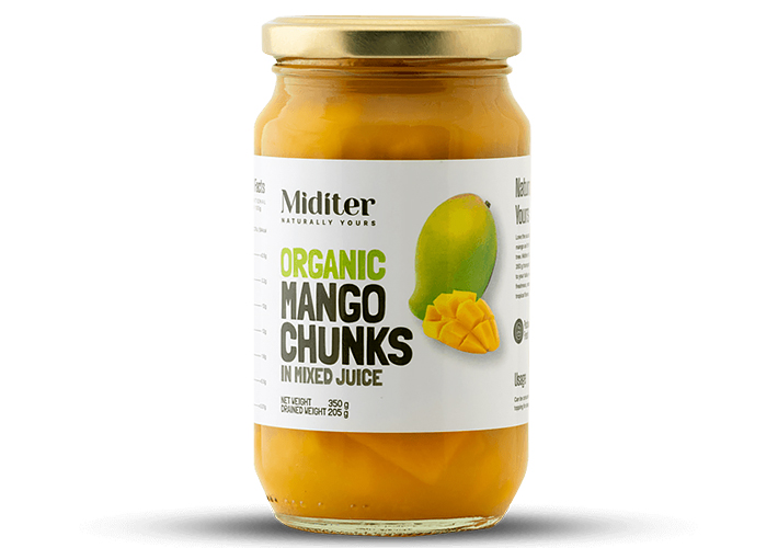 Organic Mango Chunks in Mixed Juice